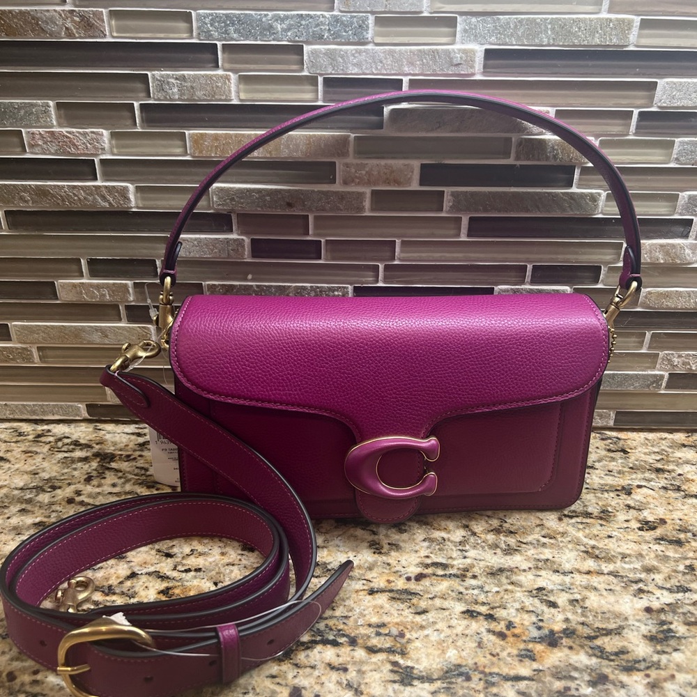 Coach Tabby Shoulder Bag 26 In Deep Plum  NWT